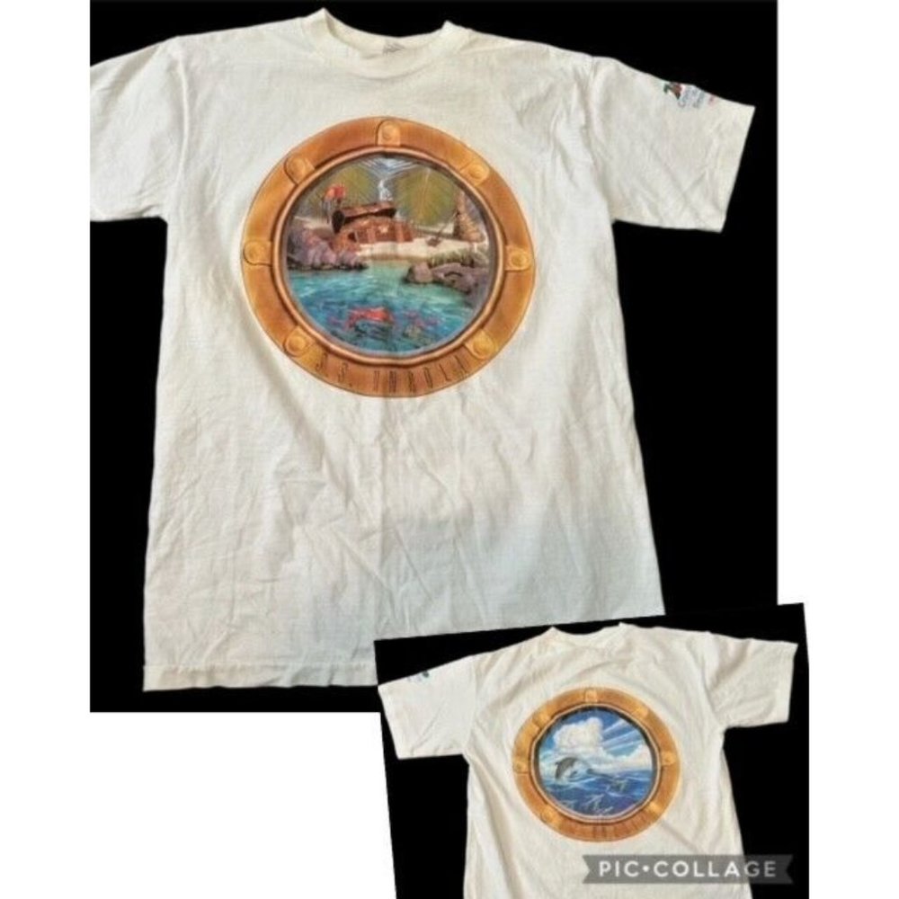 7UP Cruise For Treasure 1993 Mens Vintage Single Stitch T Shirt Large Adult L